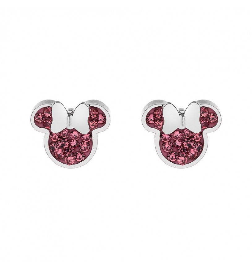 Disney bambina orecchini Minnie in acciaio con zirconi rosa| E600177RPL-B.CS