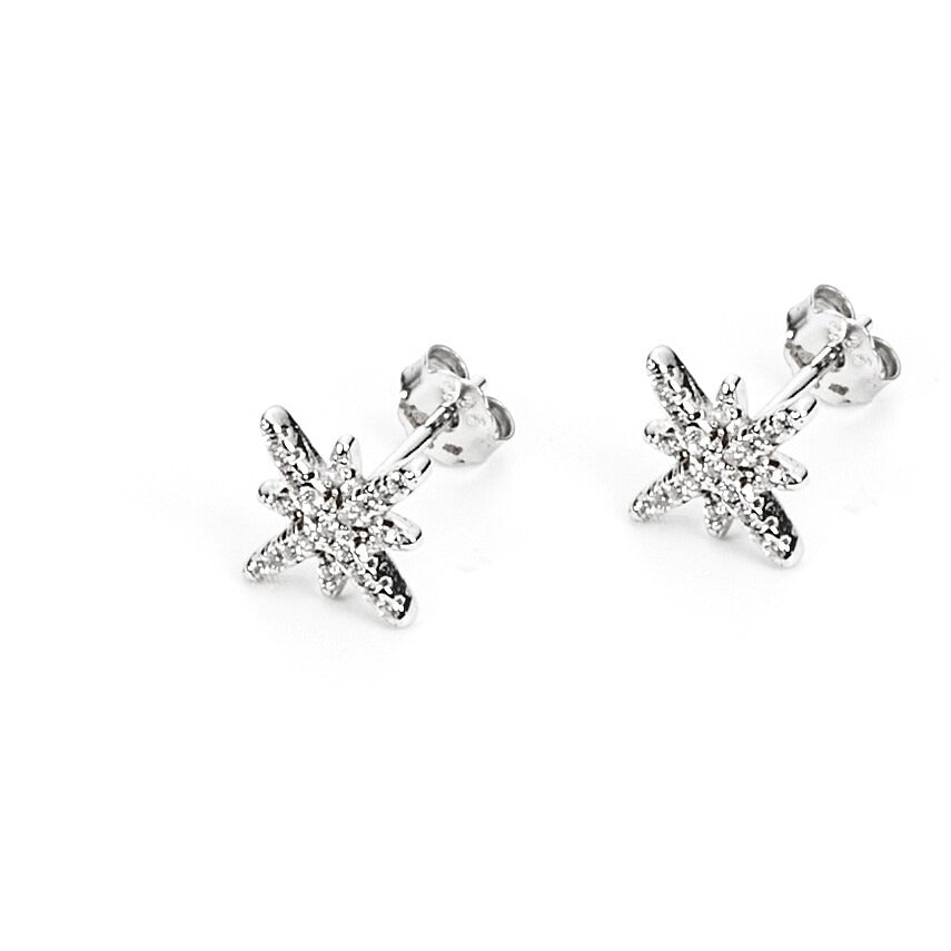 Orecchini donna in argento fiocco di neve gioielli 4US Cesare Paciotti 4uor5437w