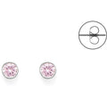 Orecchini donna in argento con zirconi rosa gioielli 4US Cesare Paciotti 4uor5791w