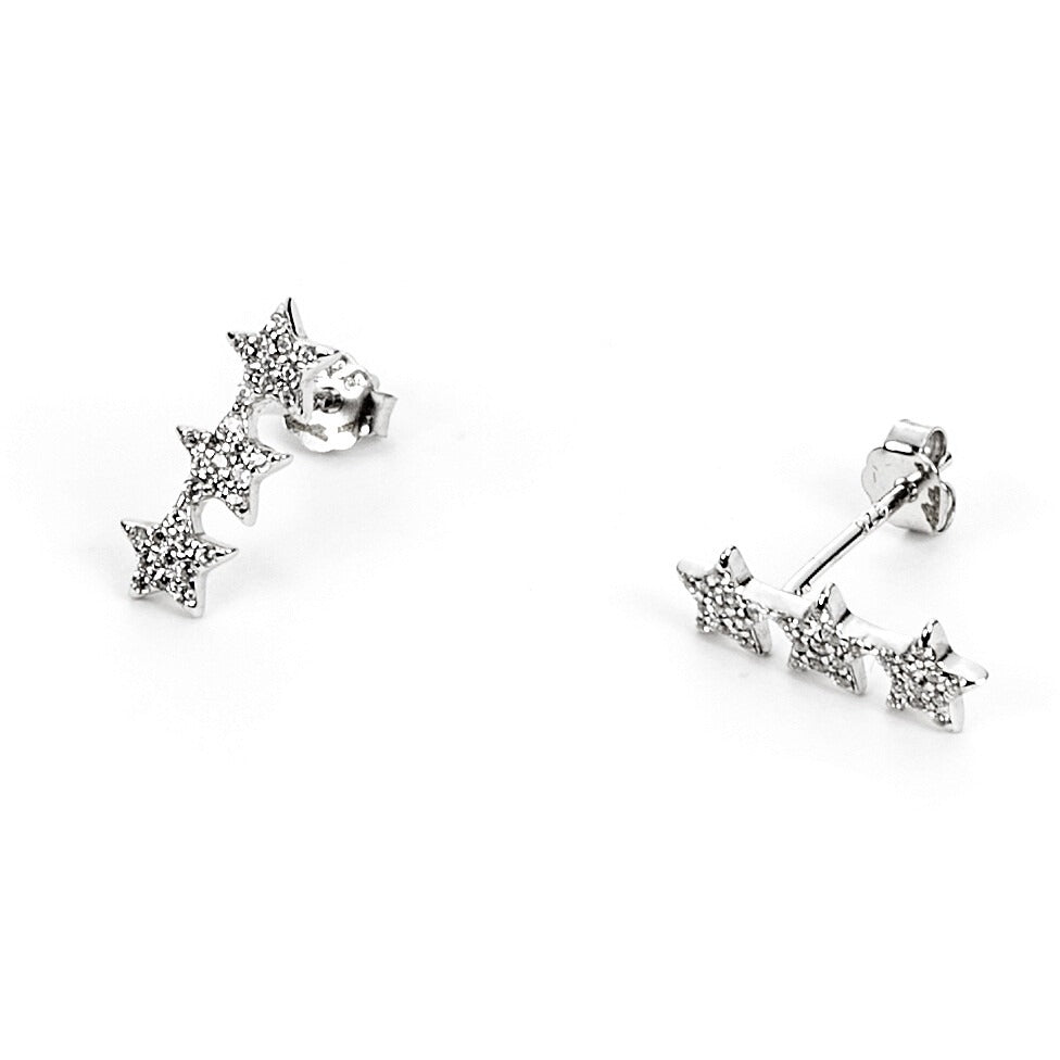 Orecchini in argento e strass donna gioielli 4US Cesare Paciotti4uor5435w