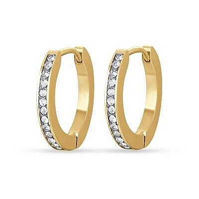 Creolen aus goldfarbenem Stahl Damen Schmuck Luca Barra ok1239