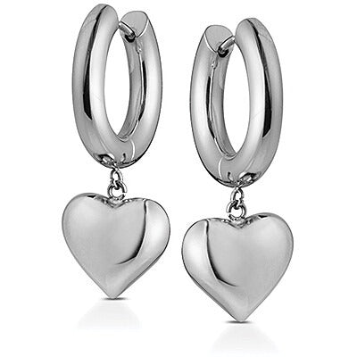 Damen-Hängeohrringe Herz Schmuck Ops Objects Chunky Love opsor-775