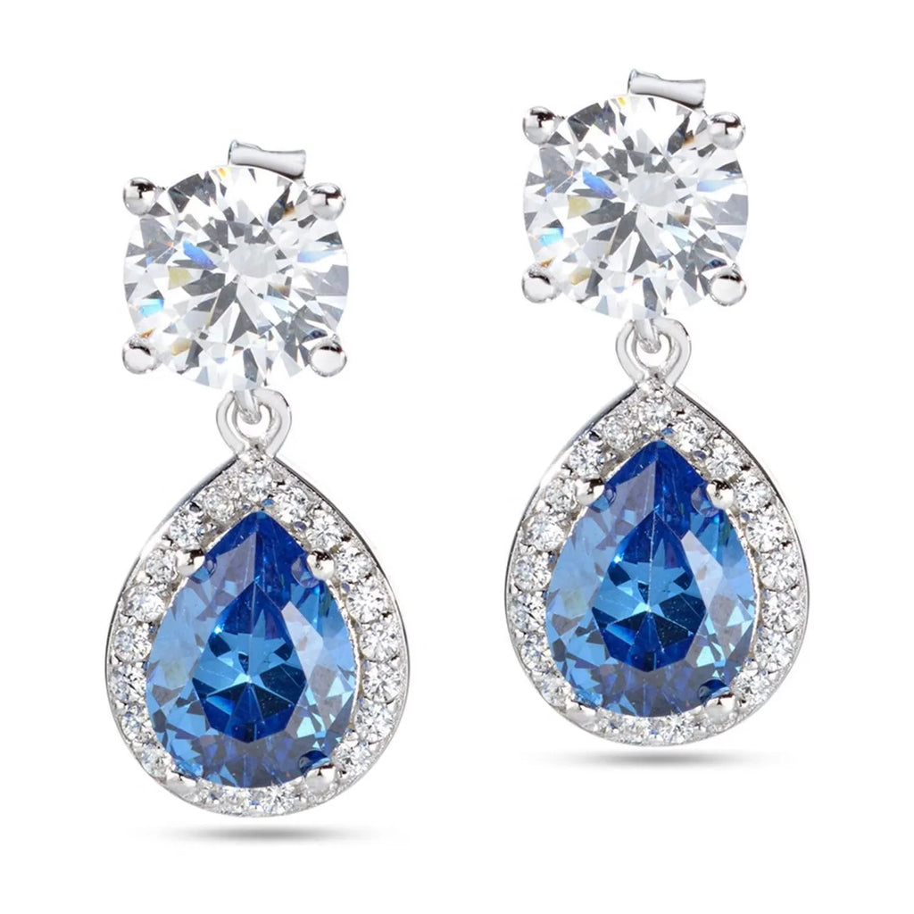 Orecchini Morellato Tesori in argento 925‰ con zirconi bianchi e blu - SAIW10