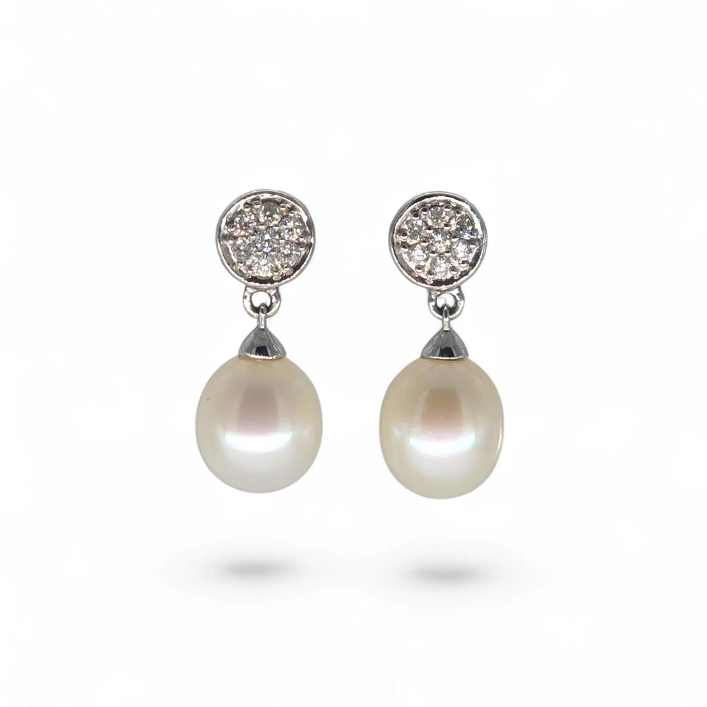 Set gioielli donna in oro bianco perle e diamanti - acquistabile separatamente