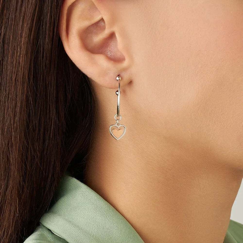 Orecchini donna in argento Stroili con pendente cuore