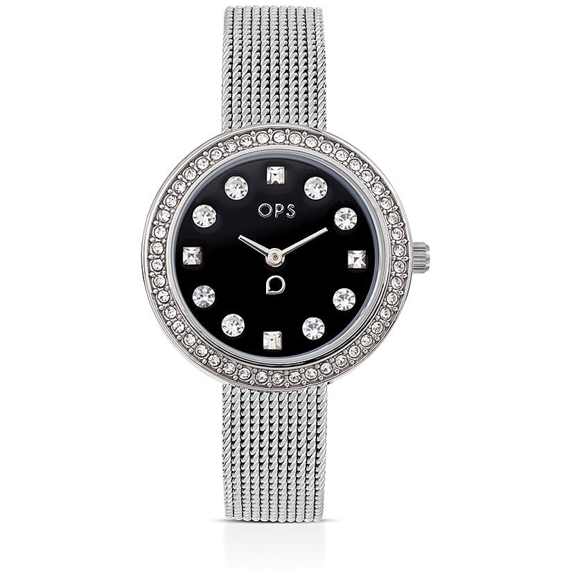 Orologio accessorio donna in acciaio e pietre bianche Ops Objects Fine opspw-969