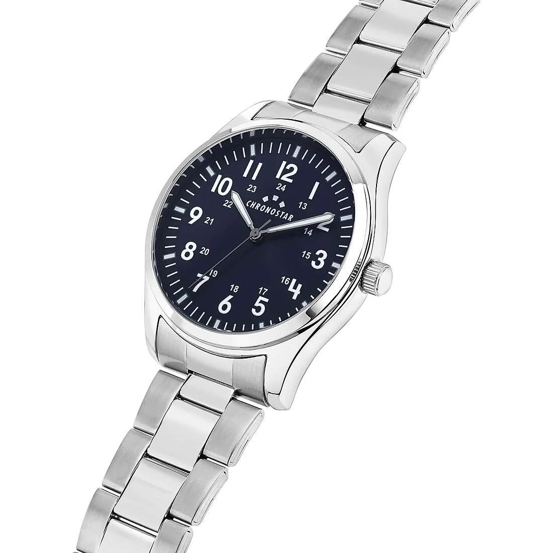 Orologio uomo Chronostar in acciaio quadrante blu r3753313003