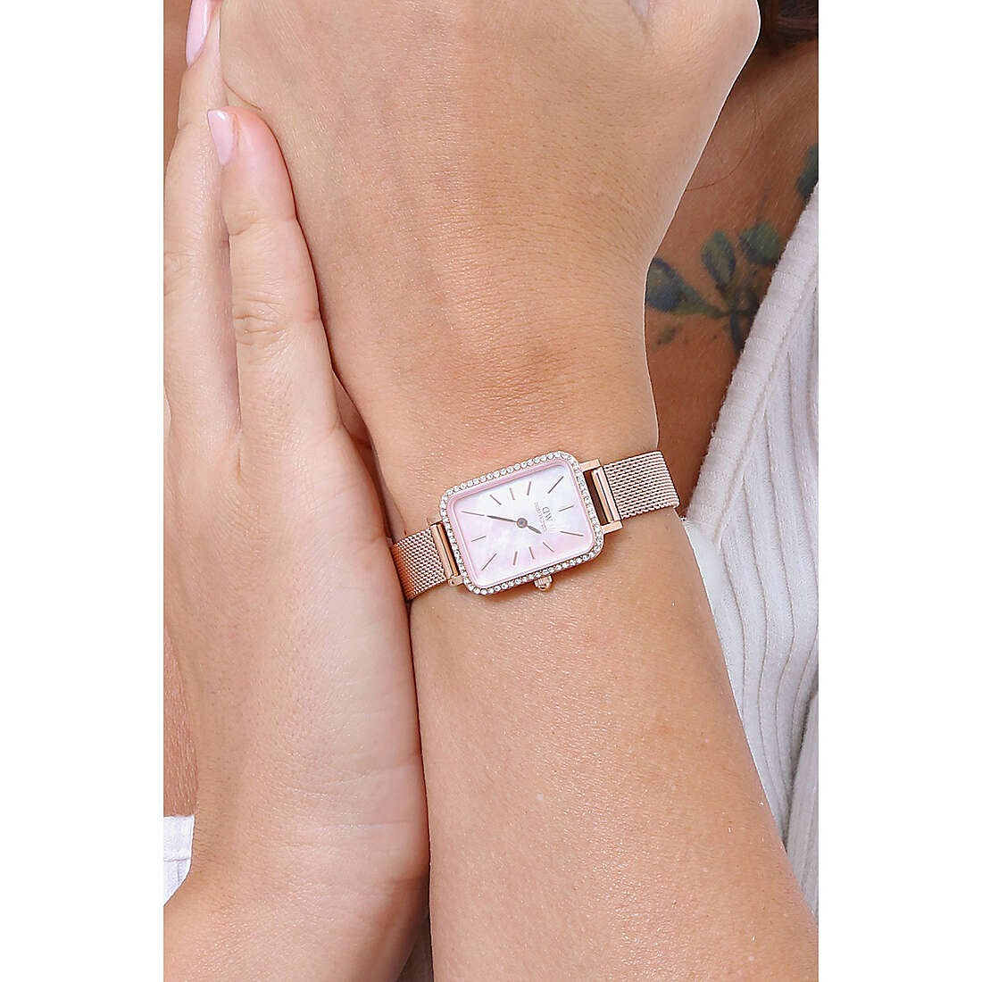 Orologio cronografo donna Daniel Wellington Quadro DW00100669 colore rosato