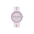 Orologio donna SUPERGA bianco e viola in gomma, glitter quadrante STC147