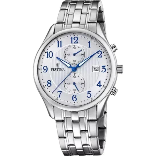 Orologio Festina uomo con quadrante bianco in acciaio f6854/a