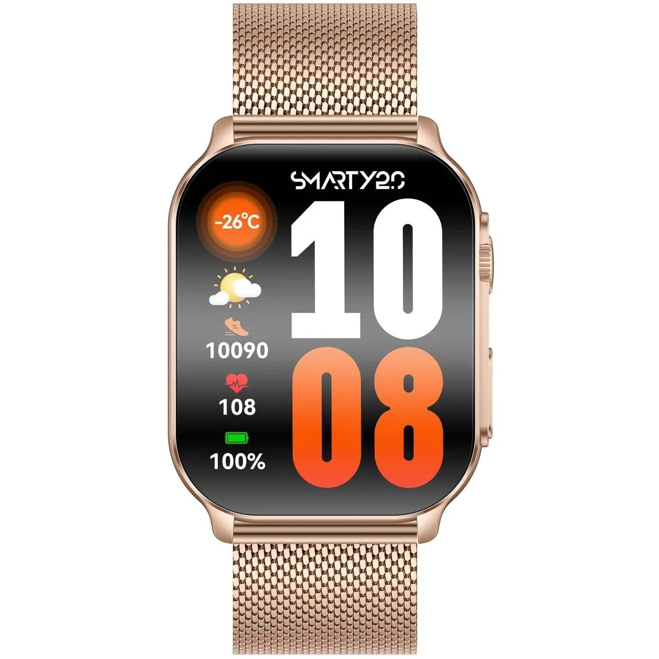 Orologio smartwatch unisex Smarty 2.0 in acciaio rosa SW080G