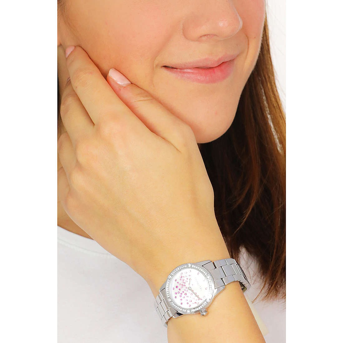 Orologio solo tempo donna in acciaio e swarovski  Ops Objects Vanish Bright opspw-844