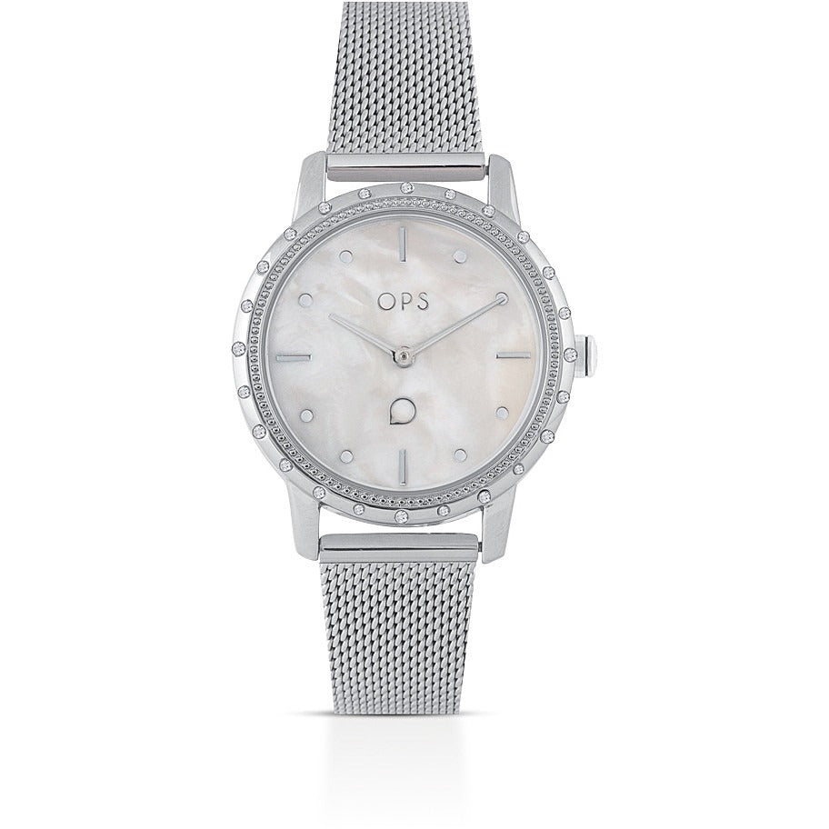 Orologio solo tempo donna in acciaio e maglia milano Ops Objects OPSPW-847
