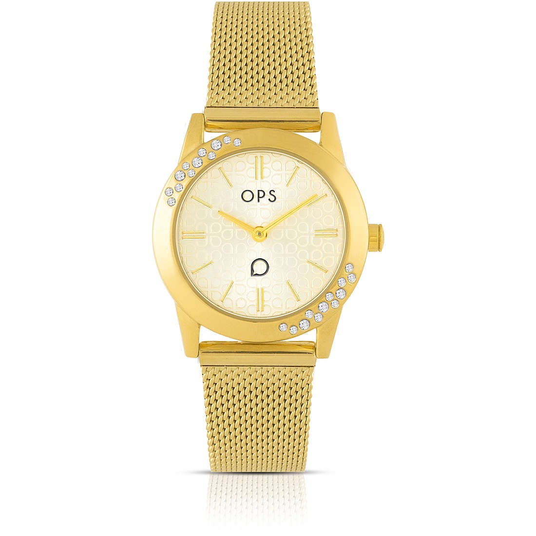 Orologio solo tempo donna in acciaio dorato e maglia milano Ops Objects OPSPW-853