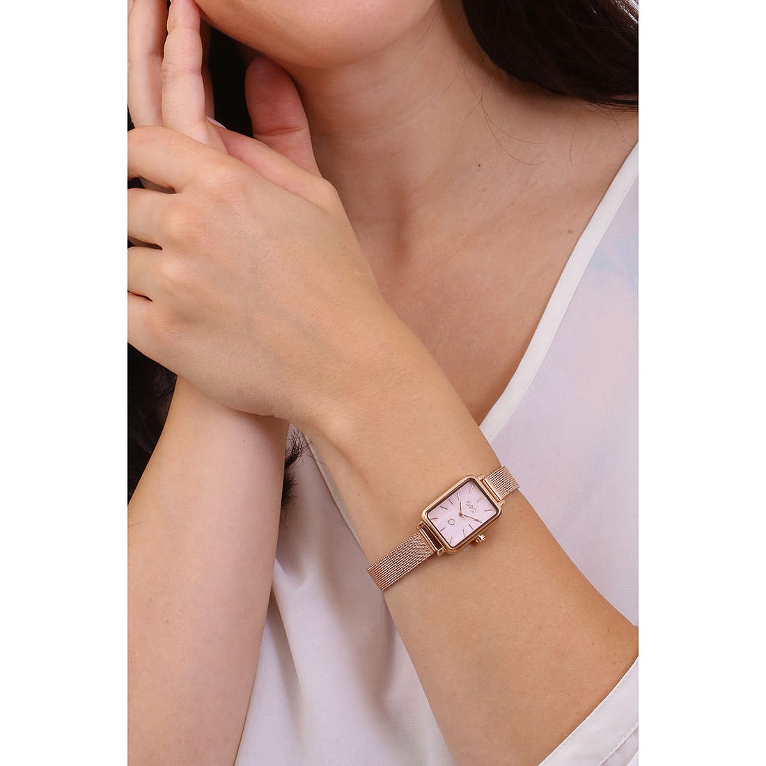 Orologio solo tempo donna in acciaio rosato Ops Objects Shape opspw-915