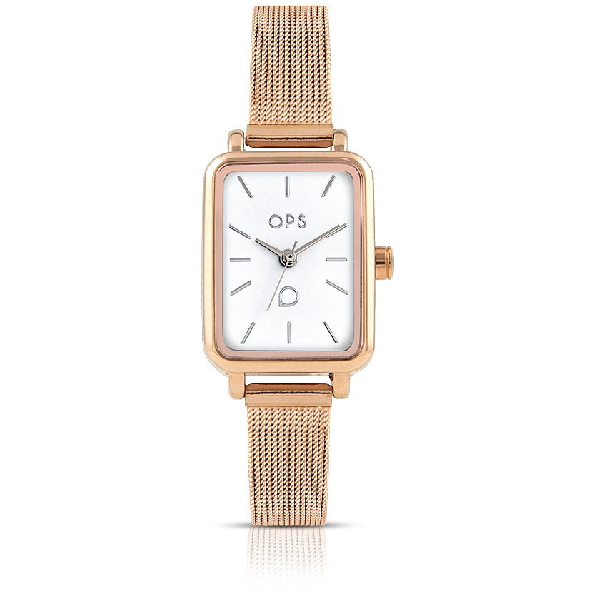 Orologio solo tempo donna in acciaio dorato Ops Objects Shape opspw-916