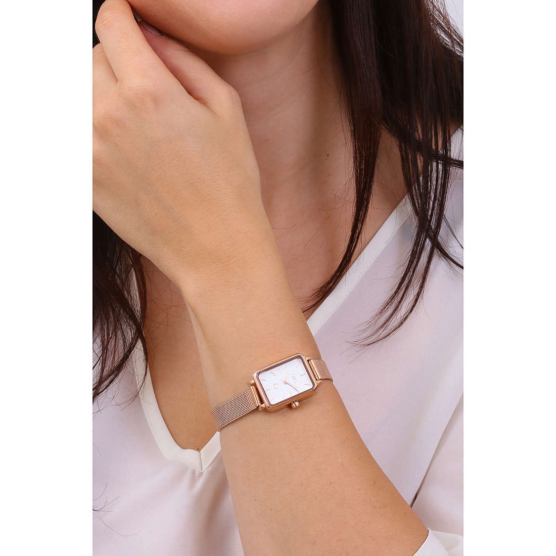Orologio solo tempo donna in acciaio dorato Ops Objects Shape opspw-916