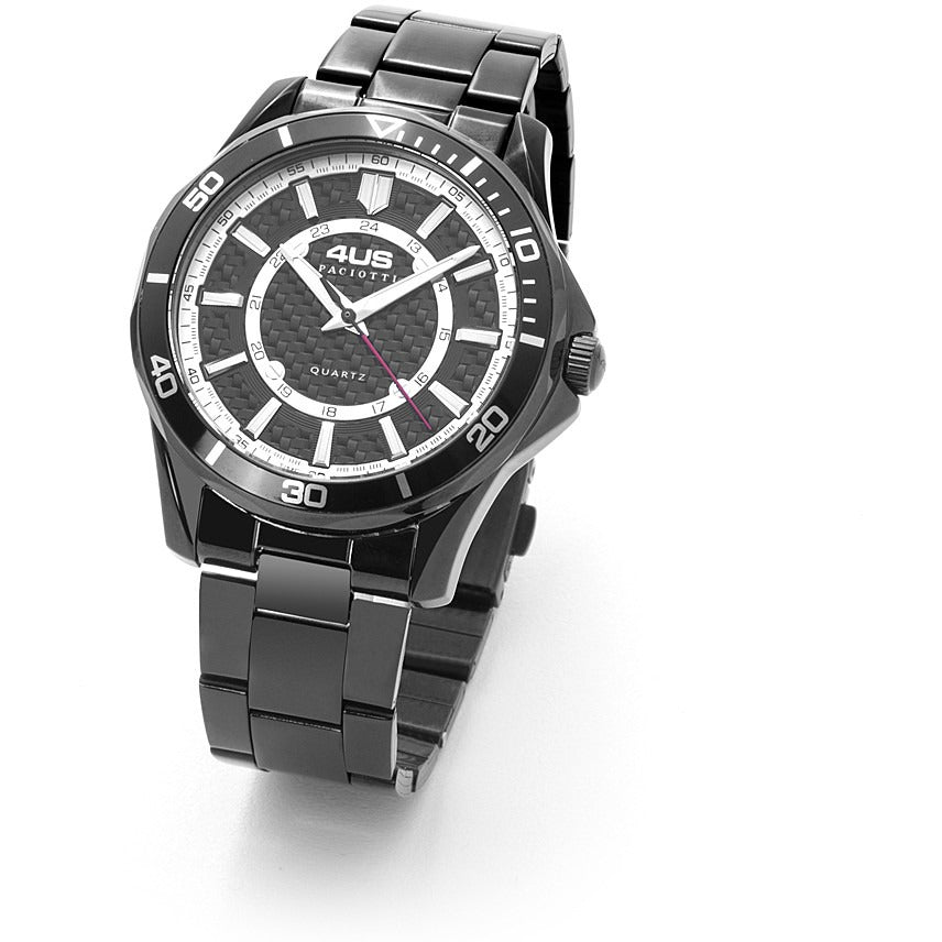 Herren-Edelstahl-Uhr in Schwarz Cesare Paciotti t4ls359