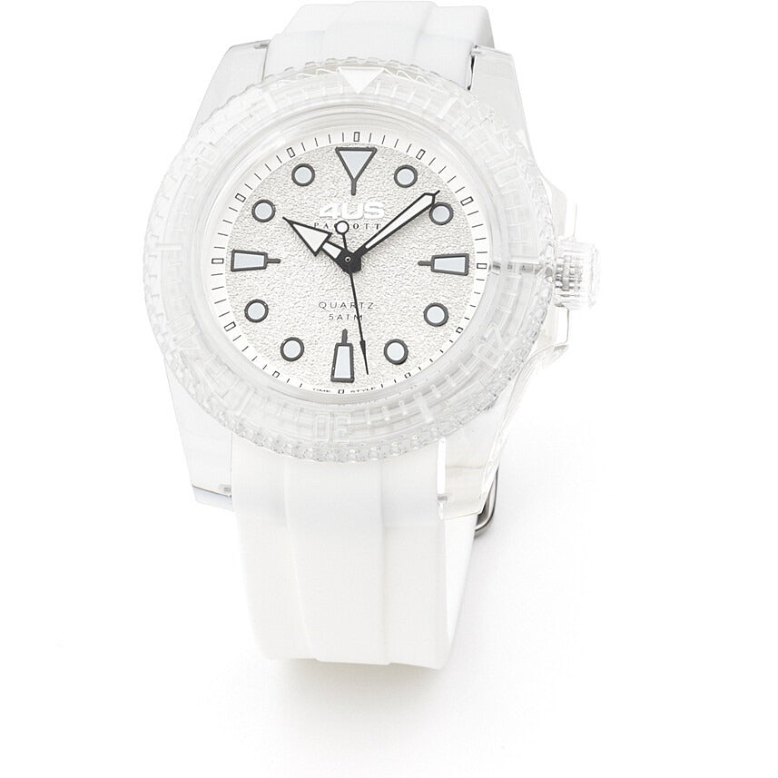 Herren-Dreizeigeruhr Cesare Paciotti t4st373 mit weißem Silikonarmband