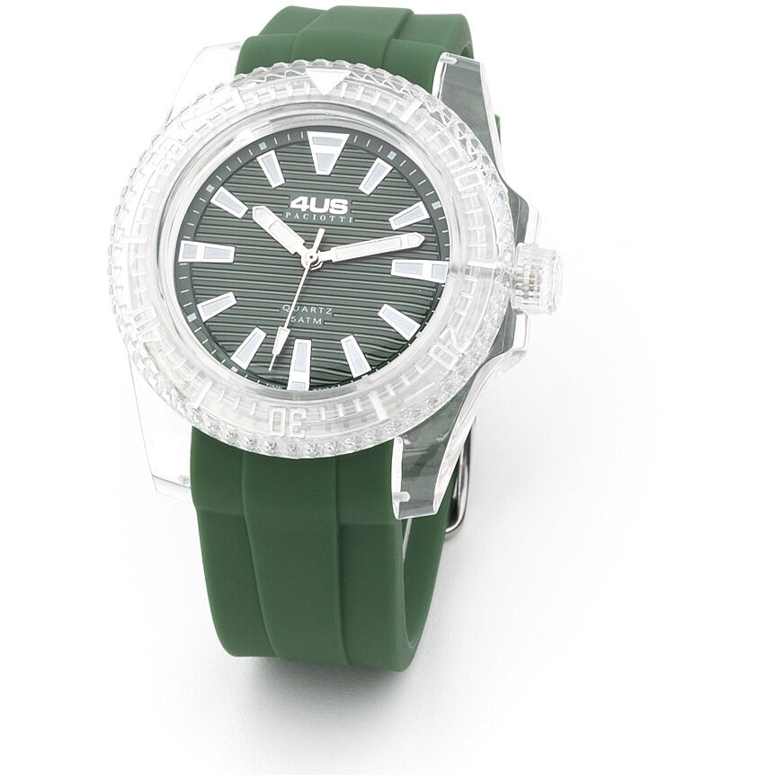 Orologio solo tempo uomo Cesare Paciotti t4st376 con cinturino in gomma verde