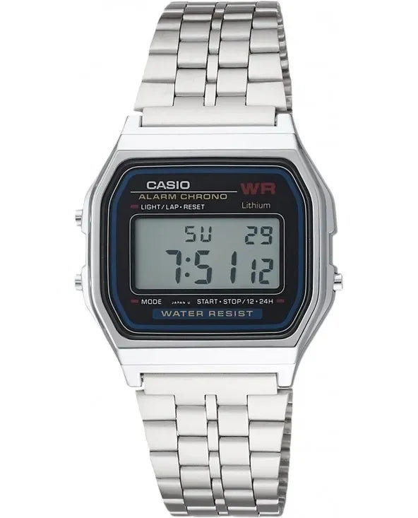 Originale Casio Unisex-Armbanduhr, stahlfarben, Modell A159WA-N1DF