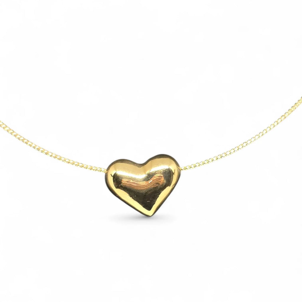 Girocollo donna in oro giallo 18 kt con pendente cuore