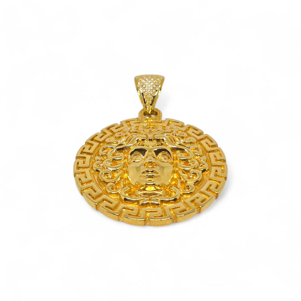 Pendente con testa di medusa in oro giallo 18 carati