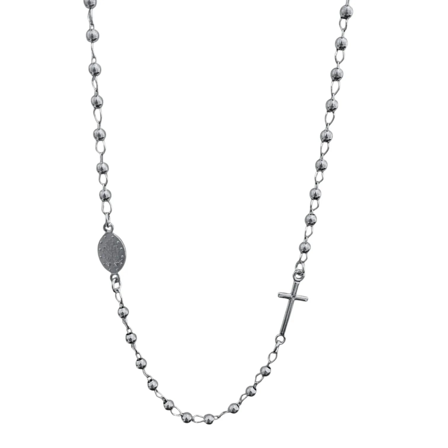 Collana Rosario in argento 50 cm Unisex
