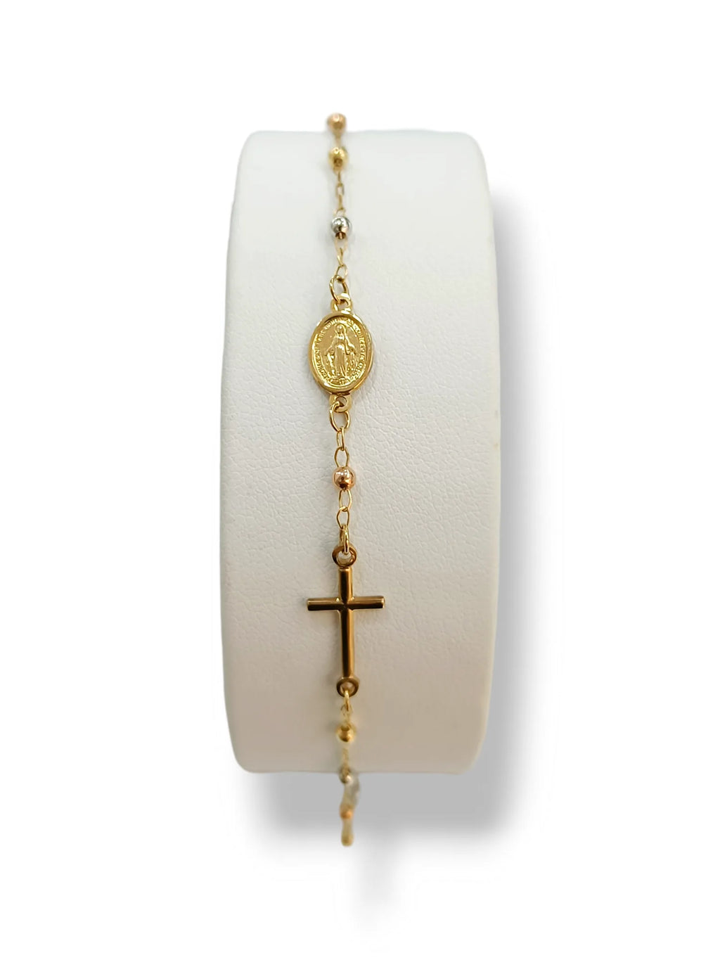 Klassisches Rosenkranz-Armband aus 9 Karat Gelbgold Unisex Igold