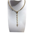 Rosario oro giallo 18 Kt misura 70 cm sfere sfaccettate