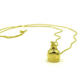Ciondolo capri donna con Campanella della fortuna dorata Ciondolo in argento 925