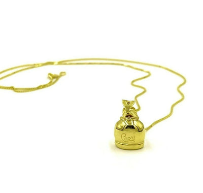 Ciondolo capri donna con Campanella della fortuna dorata Ciondolo in argento 925