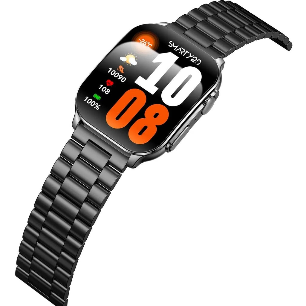 Smarty 2.0 SW080H Herren Smartwatch aus schwarzem Edelstahl