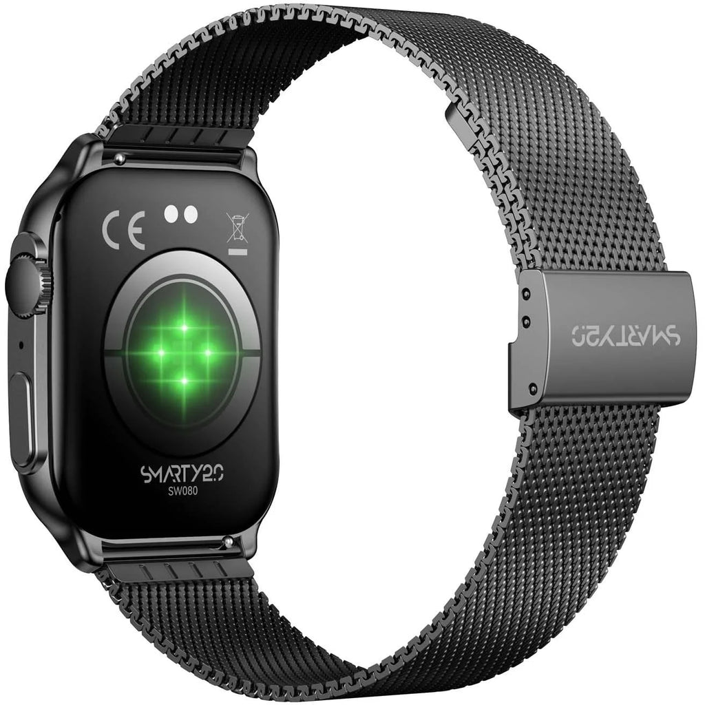 Orologio Smartwatch uomo Smarty 2.0 cinturino acciaio nero SW080E