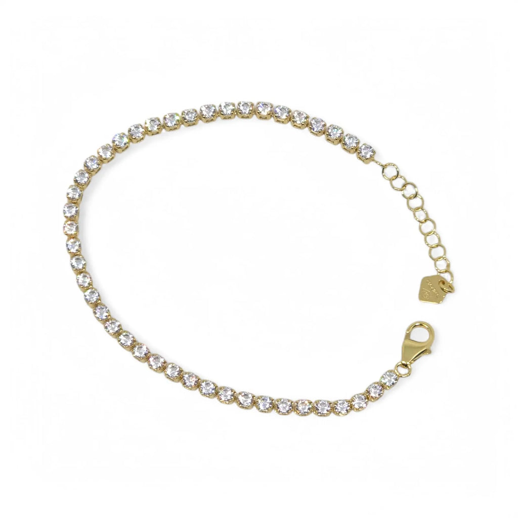 Bracciale tennis bambino in oro 9kt con zirconi bianchi Igold