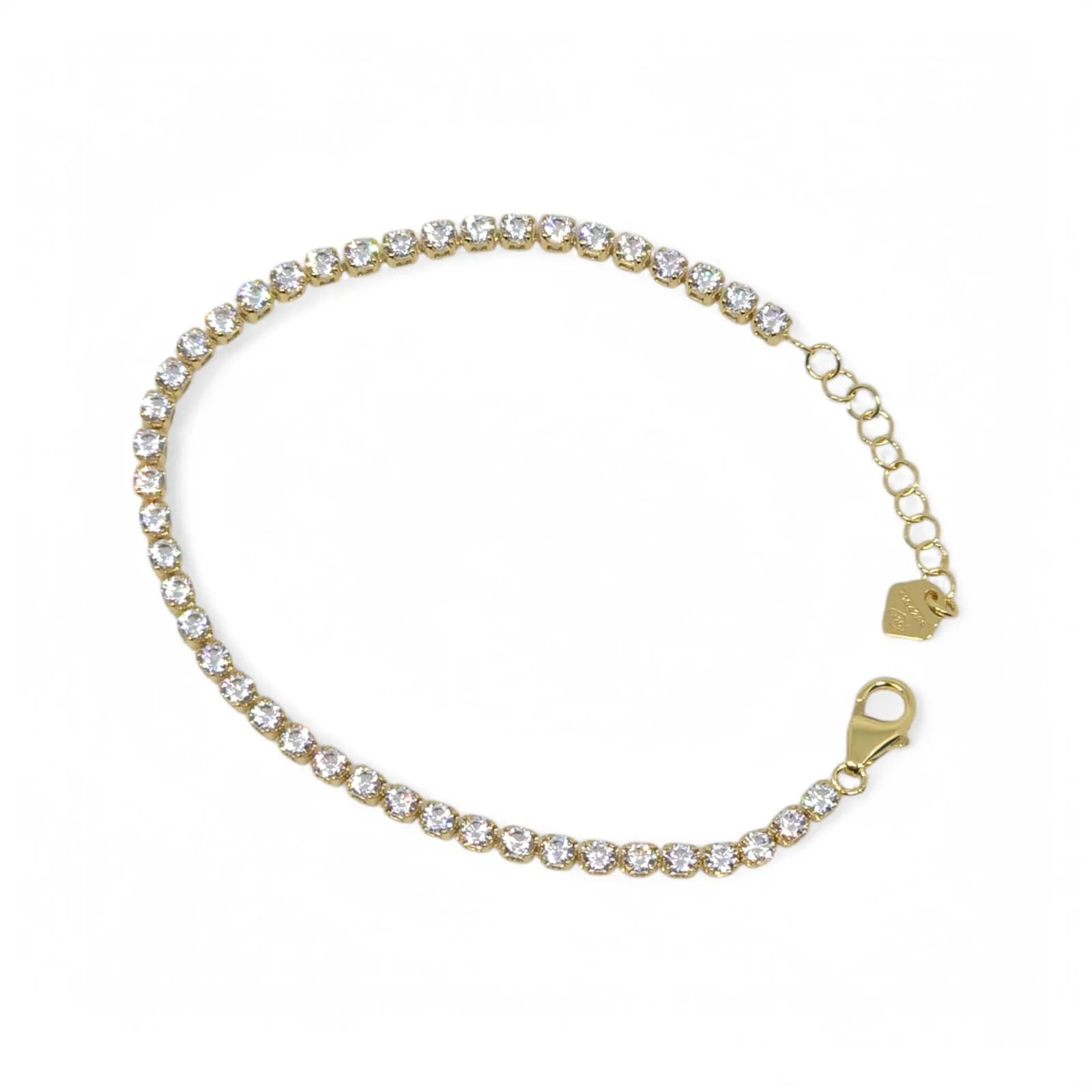 Bracciale tennis bambino in oro 9kt con zirconi bianchi Igold