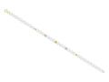 Bracciale perle Kioto in oro bicolore e sfere diamantate e lisce