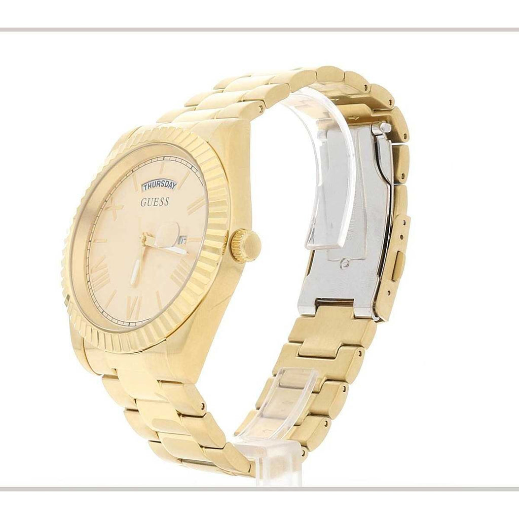 Orologio solo tempo uomo in acciaio dorato e datario Guess GW0265G2