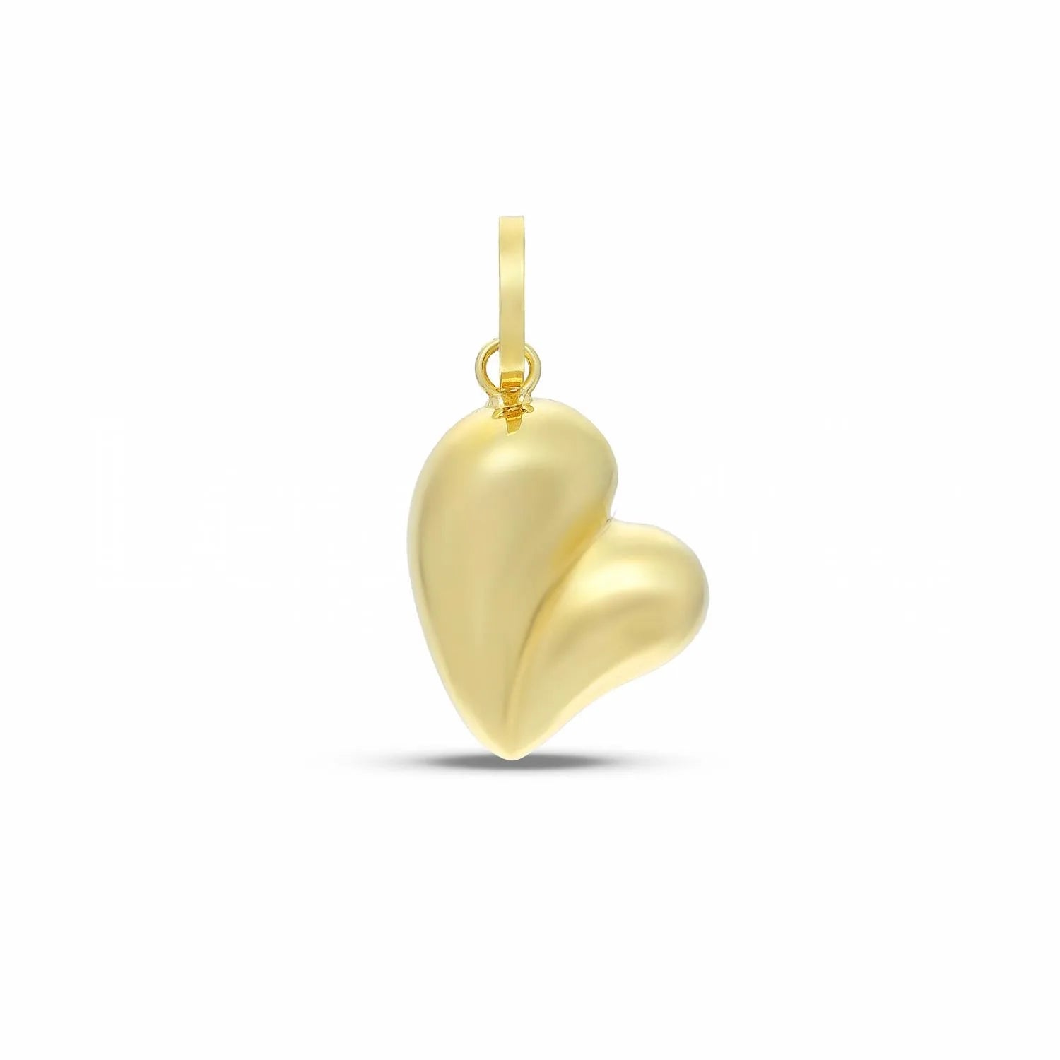 Ciondolo a forma di cuore in oro giallo 18 carati