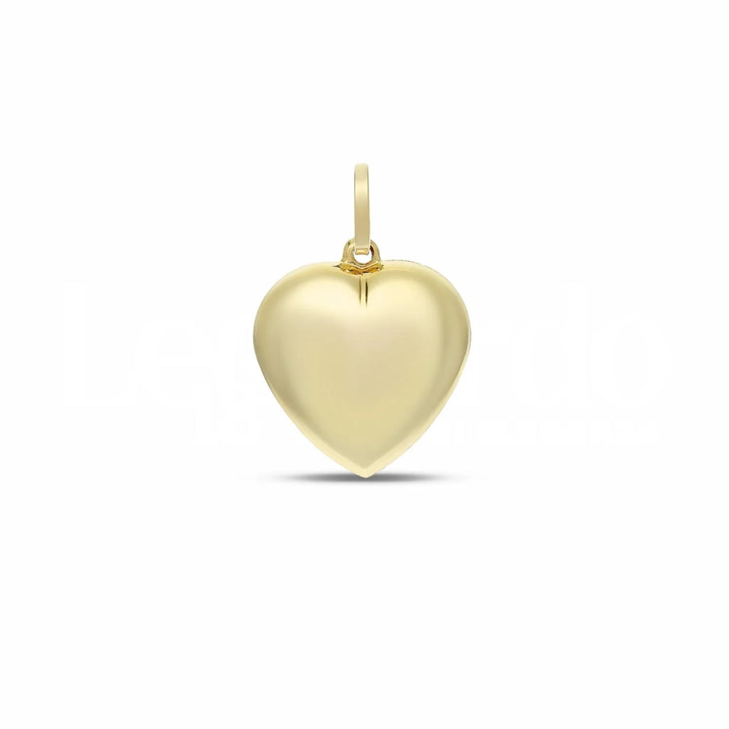 Ciondolo a forma di cuore in oro giallo 18kt bombato