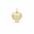 Ciondolo a forma di cuore in oro giallo 18kt bombato