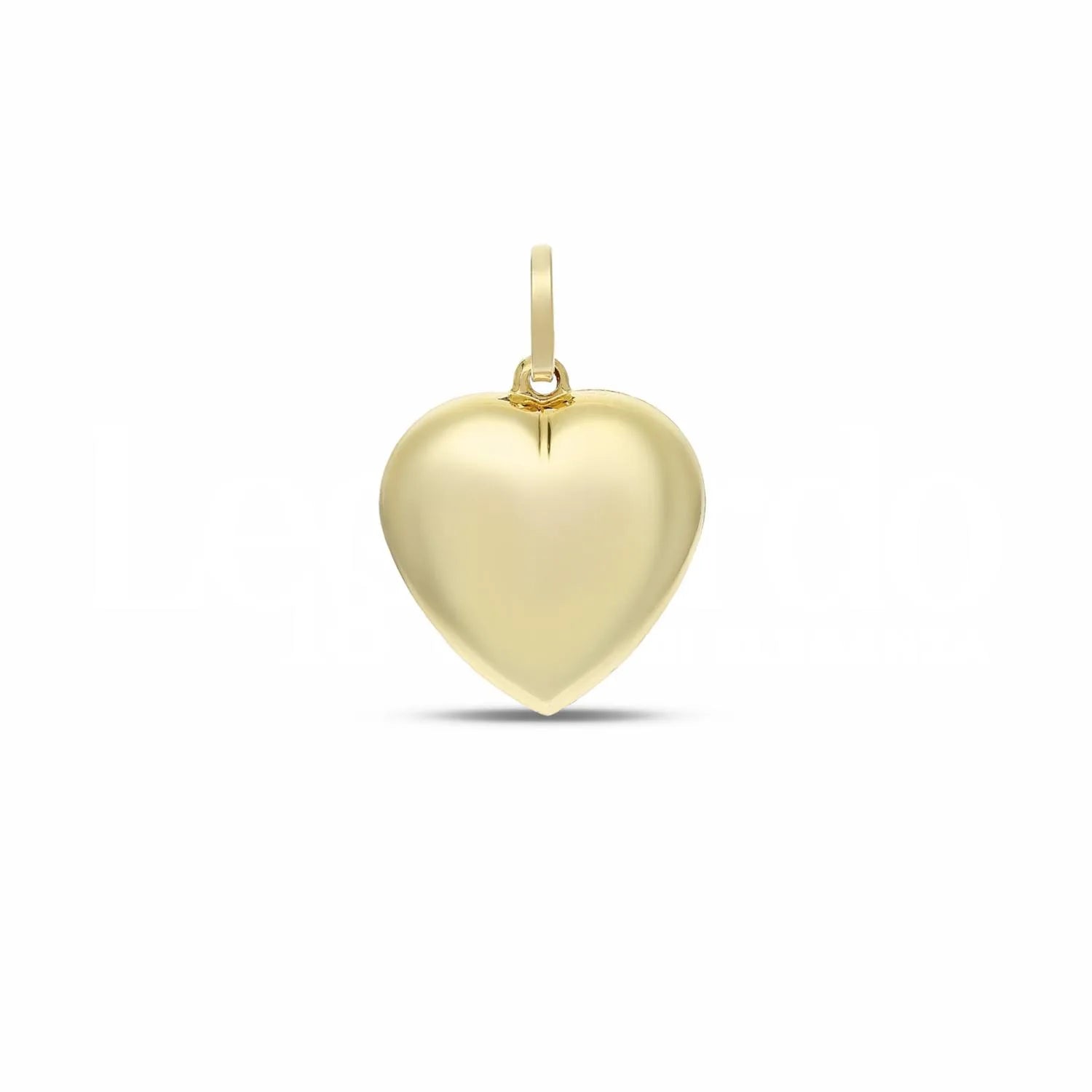 Ciondolo a forma di cuore in oro giallo 18kt bombato