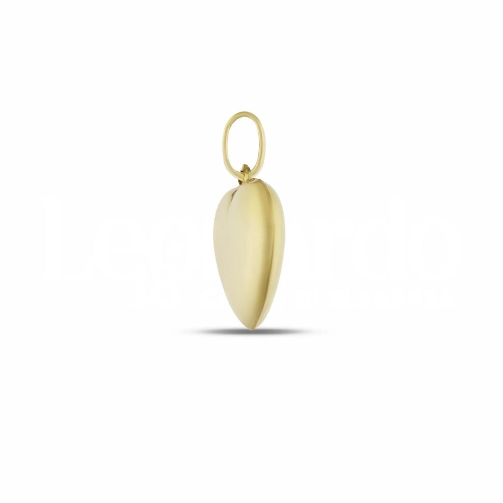 Ciondolo a forma di cuore in oro giallo 18kt bombato